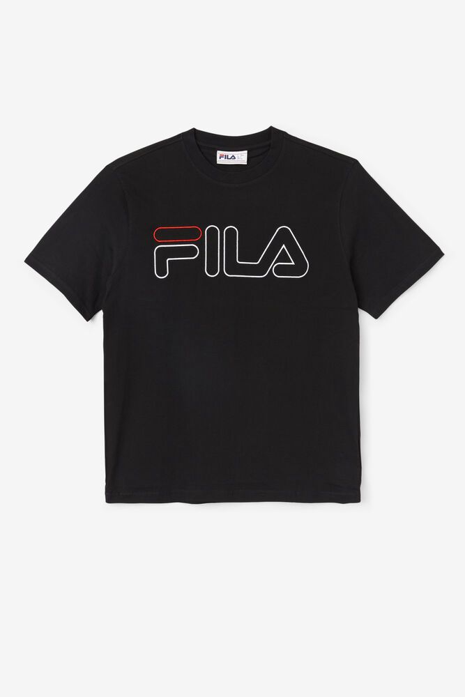 Fila T-Shirt Mens Navy Borough - Ireland 07184-IOSG